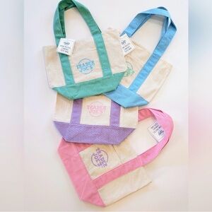 Trader Joe's Easter Pastel Canvas Tote Bag set of 8!! - Multiple Colors